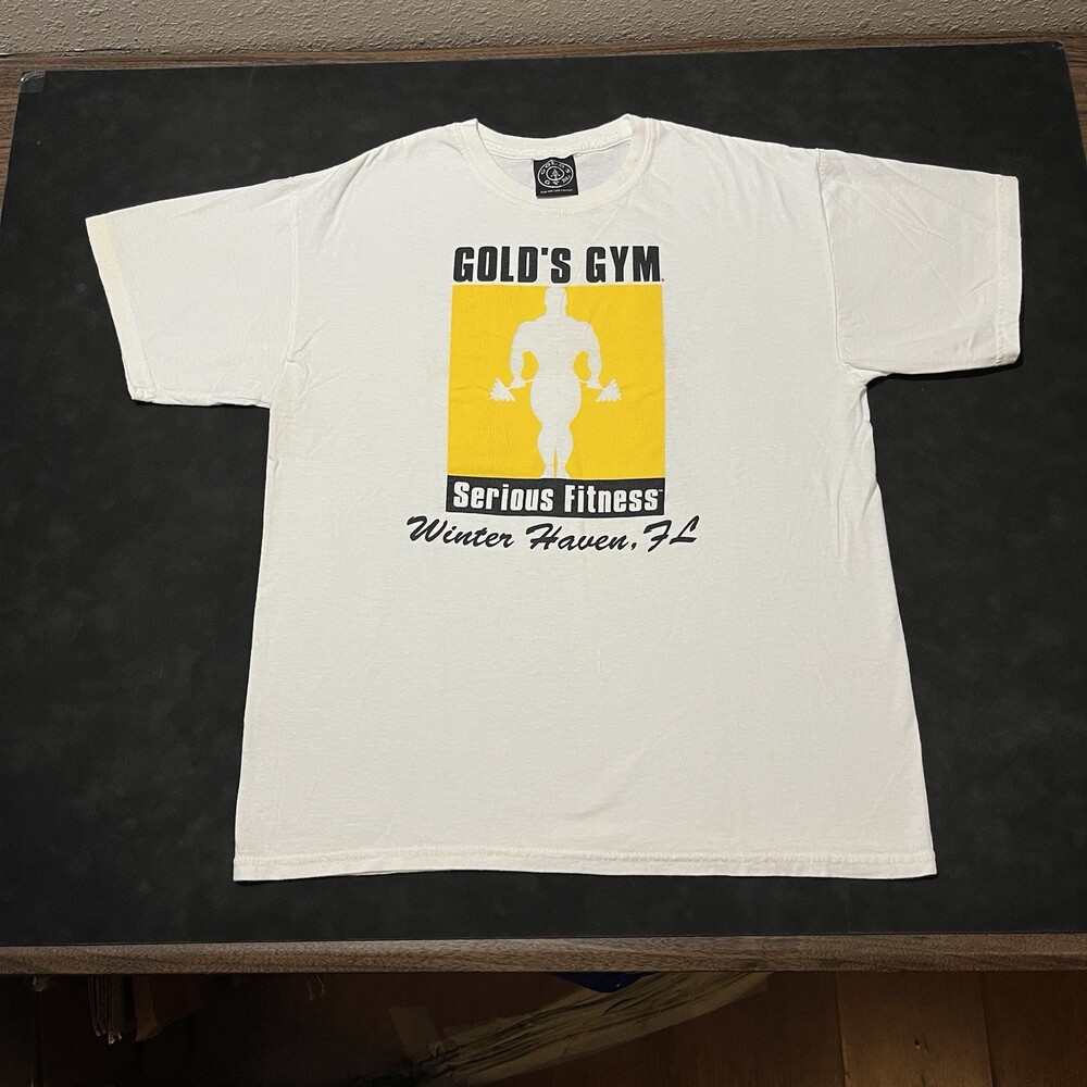 Golds Gym Venice California Bodybuilder USA Made Vintage 5K Charity Run Rare
